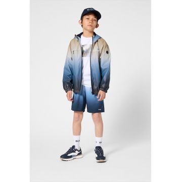 Jacheta cu gluga - in degrade - Bej/Albastru