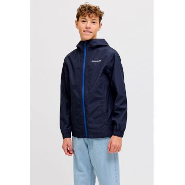 Jacheta cu gluga si finisaj rezistent la apa - Albastru royal/Bleumarin