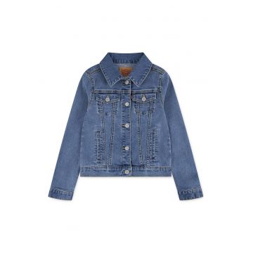 Jacheta de denim cu buzunare pe piept - Denim Blue
