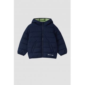 Jacheta matlasata cu gluga - Bleumarin