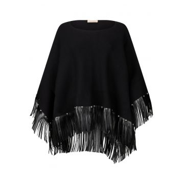 Poncho uni tricotat - Negru