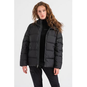 Geaca cu gluga si puf Frozen Palace - Negru stins