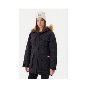 Geaca dama -  model parka - nailon - Negru