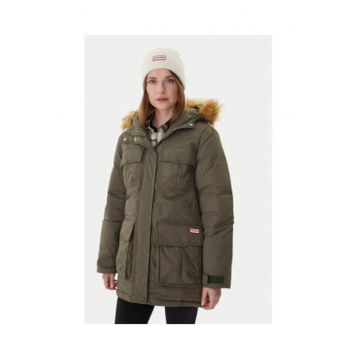 Geaca dama -  model parka - nailon - Verde