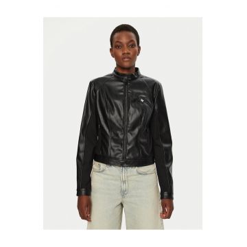 Geaca de piele -  negru