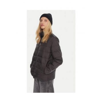 Geaca de tranzitie dama -  gri - nailon -