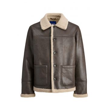 Geaca piele - Jack Jones - piele - Maro