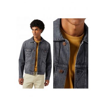 Jacheta Barbati -  124MJ - Regular Fit - Design Clasic - Maneci Lungi - 2 Buzunare - Cu Nasturi - Bumbac - M INTL - Gri