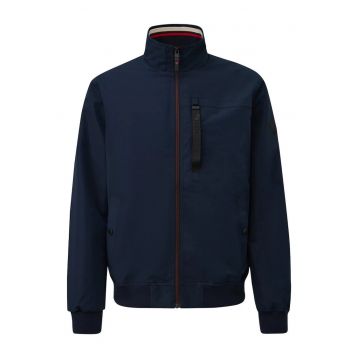 Jacheta barbati cu guler inalt si detalii contrastante - Bleumarin inchis - Bleumarin inchis