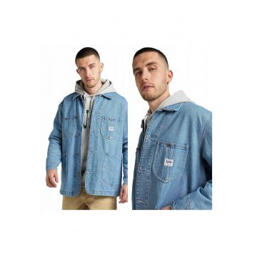 Jacheta Barbati -  Loose Loco - Regular Fit - Design Clasic - Maneci Lungi - 2 Buzunare - Cu Nasturi - Bumbac - S INTL - Albastru