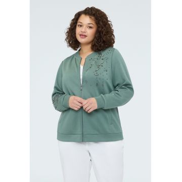 Jacheta bimber cu strasuri - Verde persan