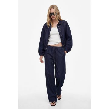 Jacheta bomber de denim - Bleumarin