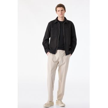 Jacheta cu buzunare aplicate pe piept - Negru