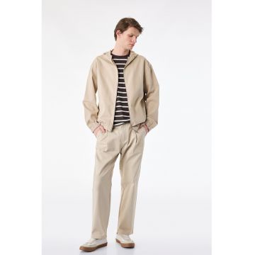 Jacheta cu gluga si maneci cazute - Bej