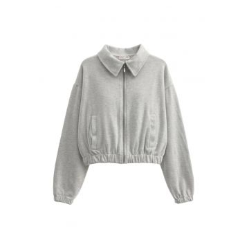 Jacheta dama -  Gri - Textil