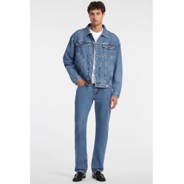 Jacheta de denim cu maneci cazute - Albastru deschis