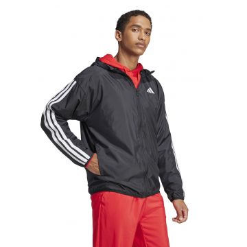 Jacheta relaxed fit cu benzi logo - Alb/Negru stins