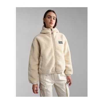 Jacheta scurta cu material teddy -