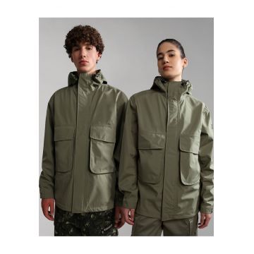 Jacheta unisex cu gluga si fermoar Firewood -