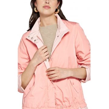 Jacheta usoara cu buzunare cu clapa - Roz somon
