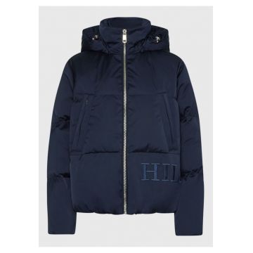 Geaca cu logo brodat si umplutura de puf -