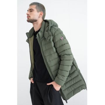 Geaca cu umplutura de puf si aspect matlasat - Kaki pal