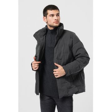 Geaca lejera cu puf si vatelina Brand - Gri inchis