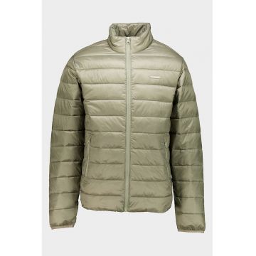 Geaca matlasata cu fermoar - Verde fistic