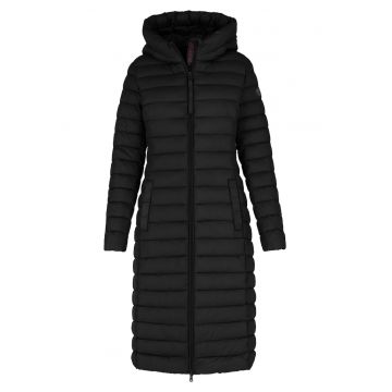 Geacă matlasată glugă - - Negru