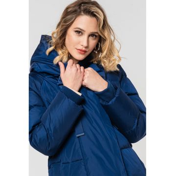 Geaca midi cu umplutura de puf Nibbio - Bleumarin