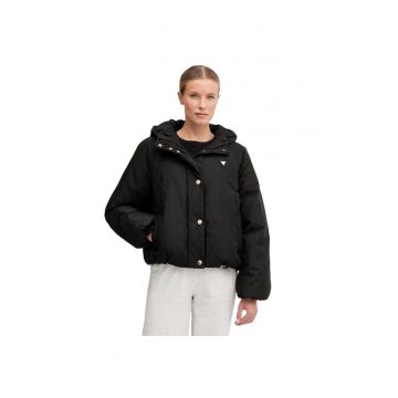 Geaca Puffer Boxy  Neagra - Izolatie Termica - 100% Poliester -