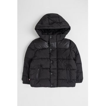 Geaca regular fit cu gluga detasabila - Negru