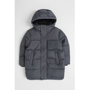 Geaca regular fit cu umplutura de puf - Gri inchis