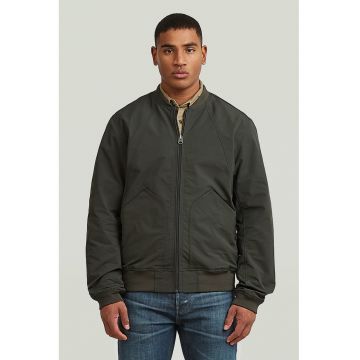 Jacheta bomber cu fermoar - Kaki inchis