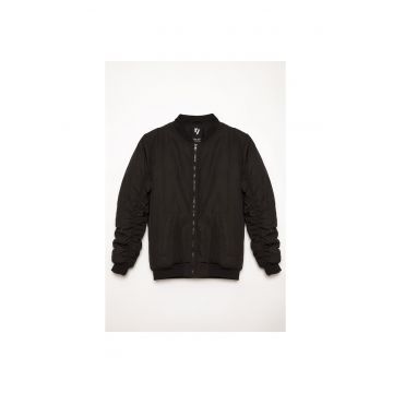 Jacheta bomber cu fermoar -