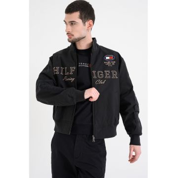 Jacheta bomber cu maneci cazute - Negru