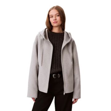 Jacheta Calvin Klein DBL FACE WOOL JACKET W/ HOOD