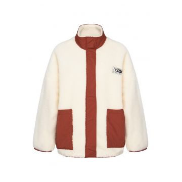 Jacheta de tranzitie pentru femei  alb - maro