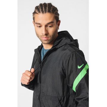 Jacheta lejera - pentru fotbal - Negru/Verde electric