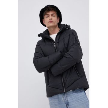 Tom Tailor Geacă bărbați, culoarea negru, de iarnă Tom Tailor Geacă bărbați, culoarea negru, de iarnă