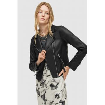 AllSaints - Geaca de piele Dalby Biker