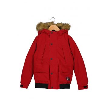 Jack & Jones - Geaca cu garnitura din blana sintetica