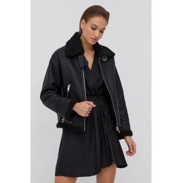 The Kooples Geacă culoarea negru, de tranzitie