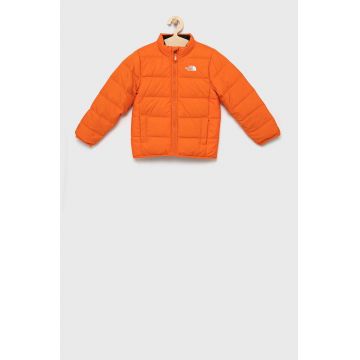 The North Face Geacă de puf reversibila pentru copii culoarea portocaliu