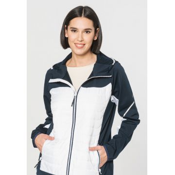 Jacheta cu gluga si model colorblock pentru ski Hybrid
