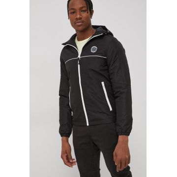 Jack & Jones geaca barbati, culoarea negru, de tranzitie