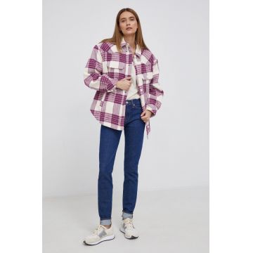 Wrangler Geacă femei, culoarea violet, de tranzitie