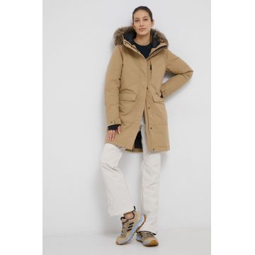 Columbia geaca femei, culoarea galben, de iarna Columbia geaca femei, culoarea galben, de iarna