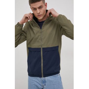 Produkt by Jack & Jones geaca barbati, culoarea verde, de tranzitie