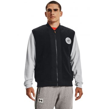 Jacheta bomber din material fleece pentru fitness Rival Alma Mater